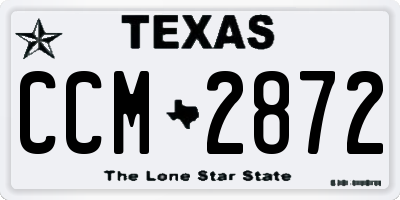 TX license plate CCM2872