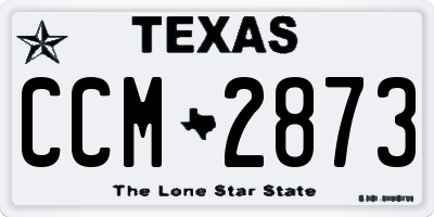 TX license plate CCM2873