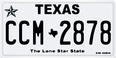 TX license plate CCM2878