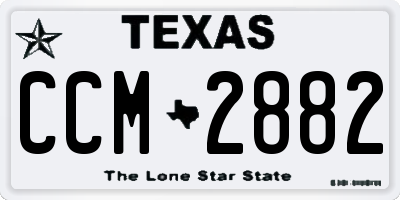 TX license plate CCM2882