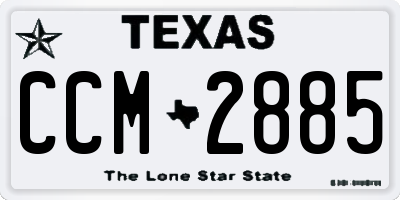TX license plate CCM2885