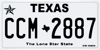 TX license plate CCM2887