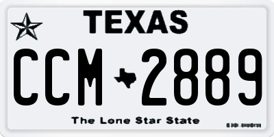 TX license plate CCM2889