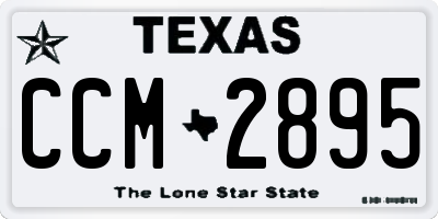 TX license plate CCM2895