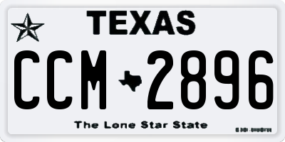TX license plate CCM2896
