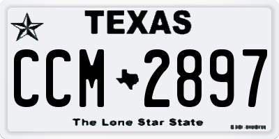 TX license plate CCM2897