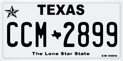TX license plate CCM2899