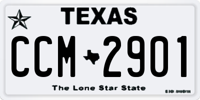 TX license plate CCM2901