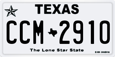 TX license plate CCM2910