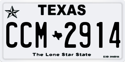 TX license plate CCM2914