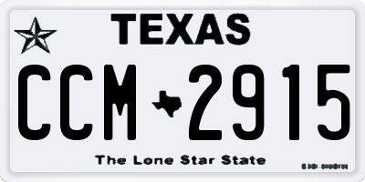 TX license plate CCM2915