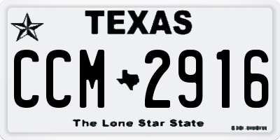 TX license plate CCM2916