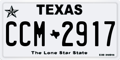 TX license plate CCM2917
