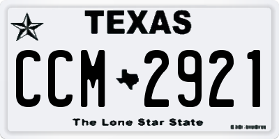 TX license plate CCM2921