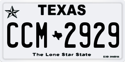 TX license plate CCM2929