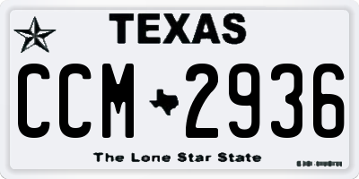 TX license plate CCM2936