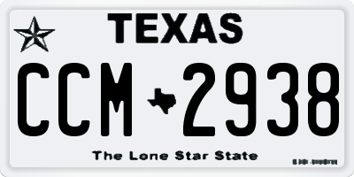TX license plate CCM2938