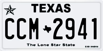 TX license plate CCM2941