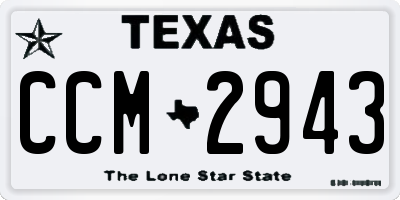 TX license plate CCM2943