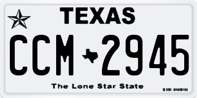 TX license plate CCM2945
