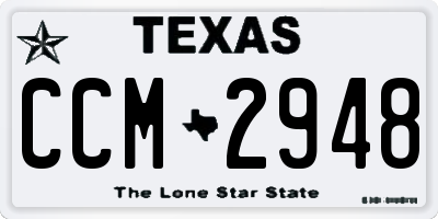 TX license plate CCM2948