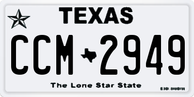 TX license plate CCM2949