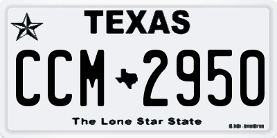 TX license plate CCM2950