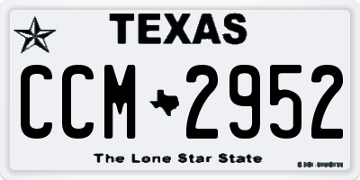 TX license plate CCM2952