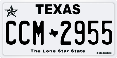 TX license plate CCM2955