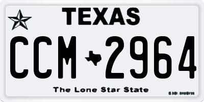 TX license plate CCM2964
