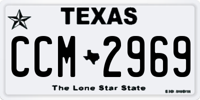 TX license plate CCM2969