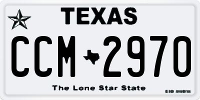 TX license plate CCM2970
