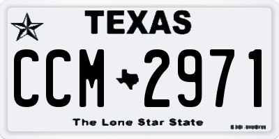 TX license plate CCM2971