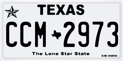 TX license plate CCM2973