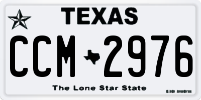 TX license plate CCM2976