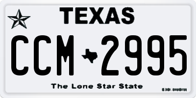 TX license plate CCM2995
