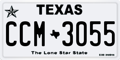 TX license plate CCM3055