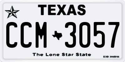 TX license plate CCM3057