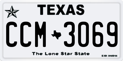 TX license plate CCM3069