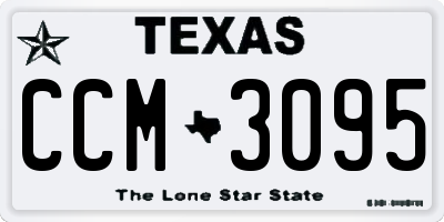 TX license plate CCM3095