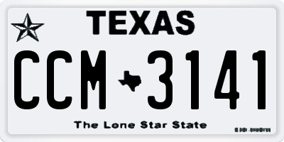 TX license plate CCM3141