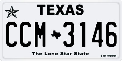 TX license plate CCM3146