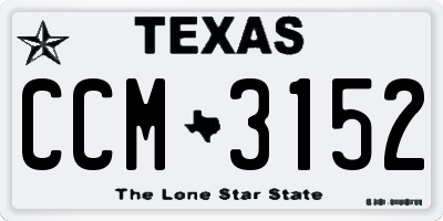 TX license plate CCM3152