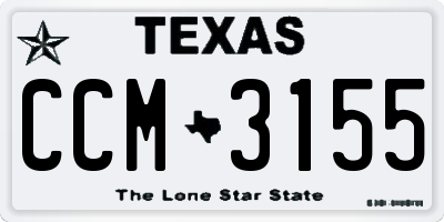 TX license plate CCM3155