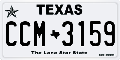 TX license plate CCM3159