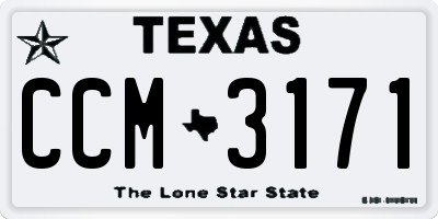 TX license plate CCM3171