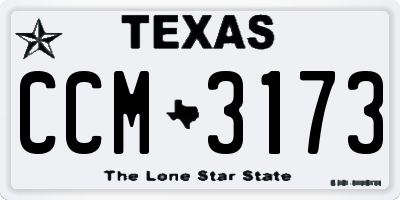 TX license plate CCM3173