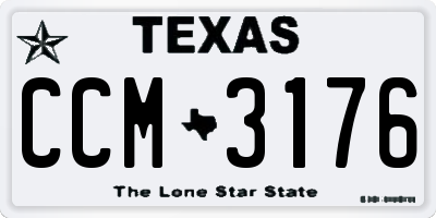 TX license plate CCM3176
