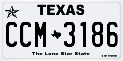 TX license plate CCM3186