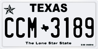 TX license plate CCM3189